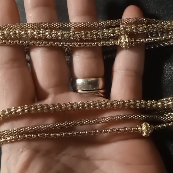 Alfani layered gold tone necklace. 30-32-34 inch long+3 - Picture 6 of 7